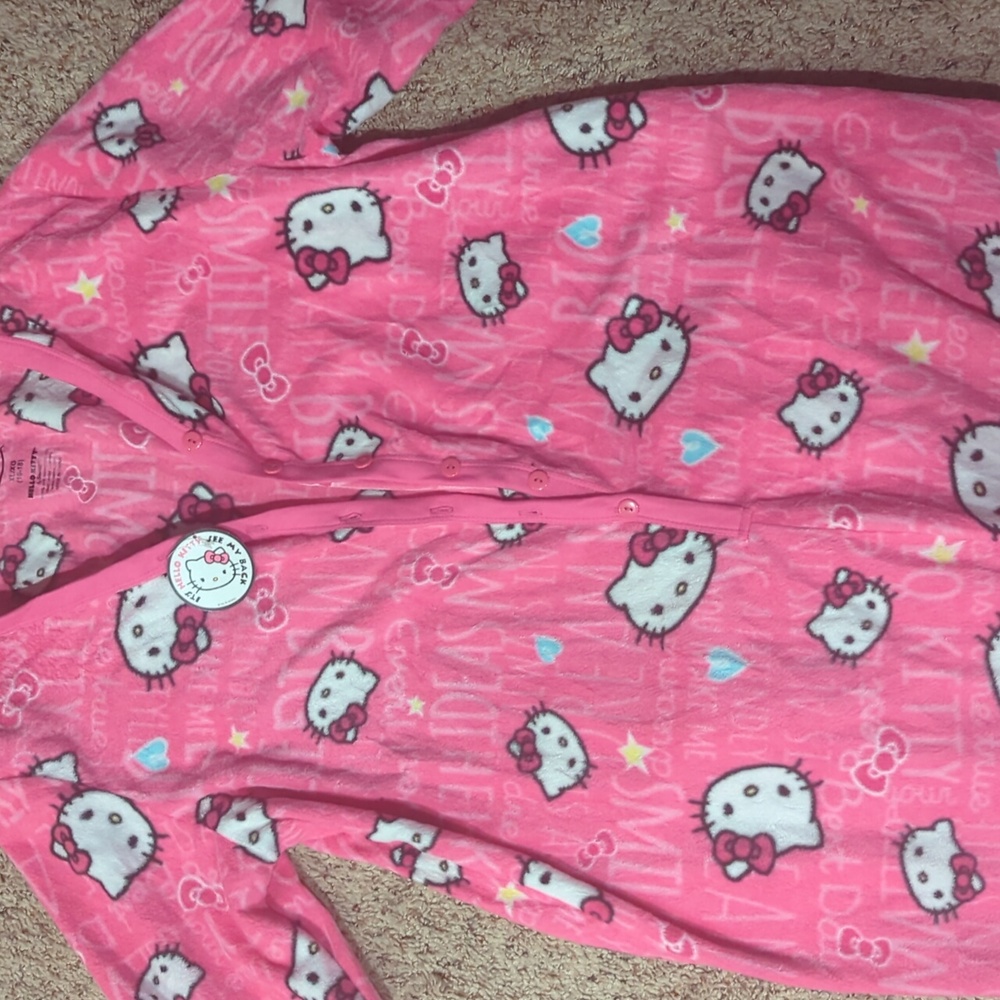 Pink Hello Kitty Pajama Onesie - Picture 3 of 11